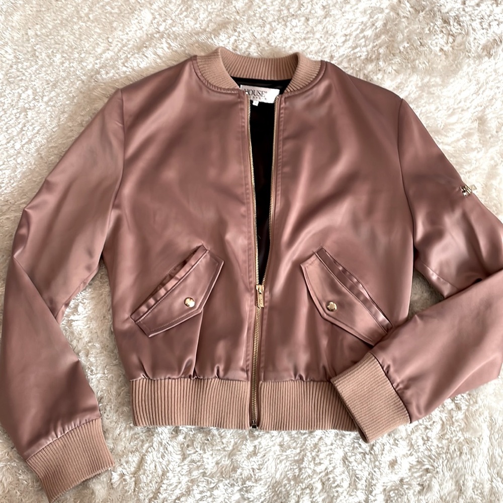 House of CB small blush bomber jacket